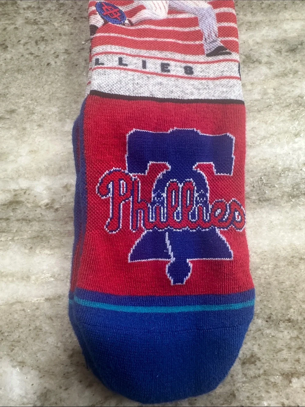 Philadelphia Phillies Bryce Harper Big Head Stance Crew Socks Youth Large NEW